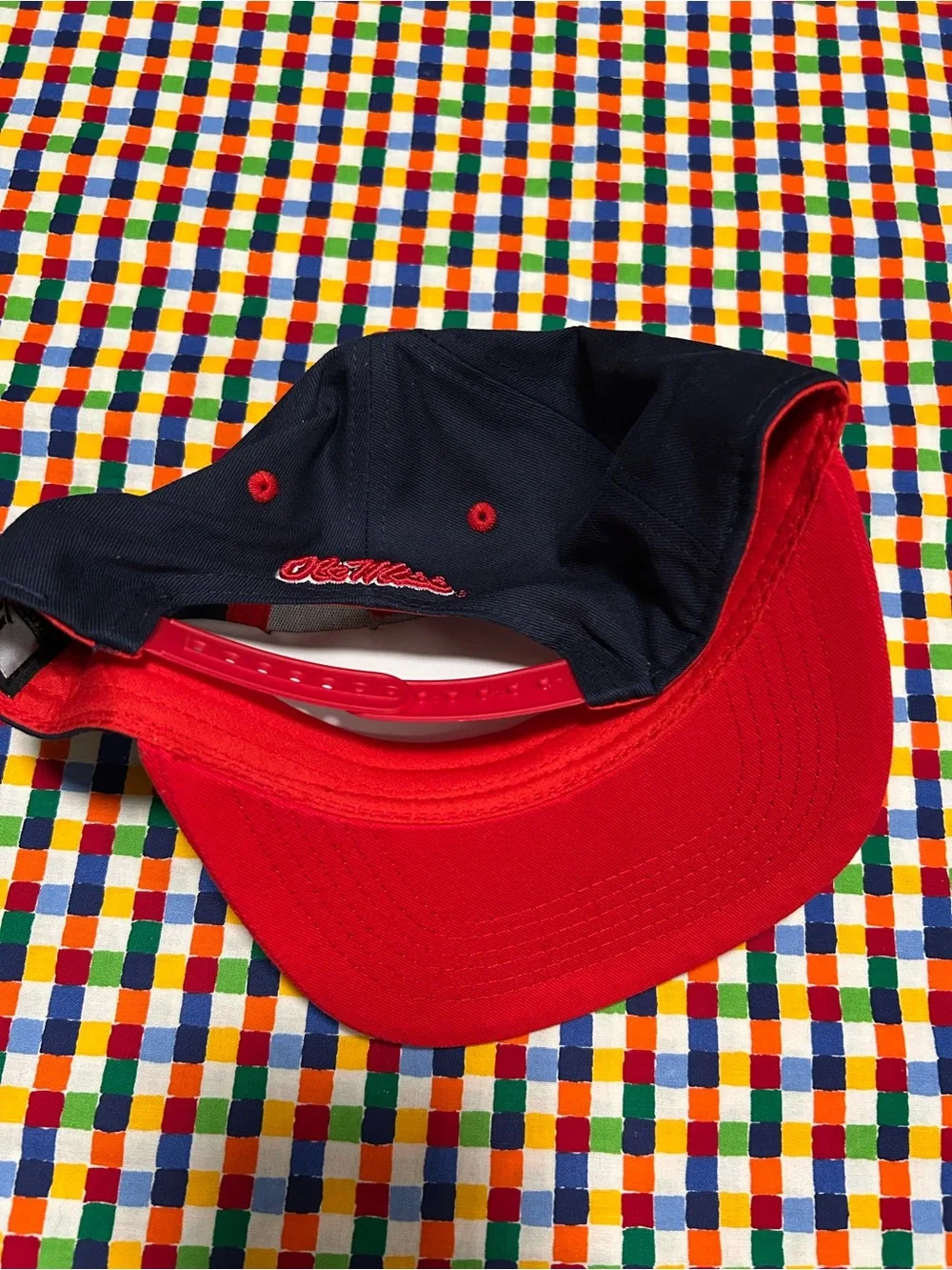 NWT Ole Miss red  and Navy Snapback Hat